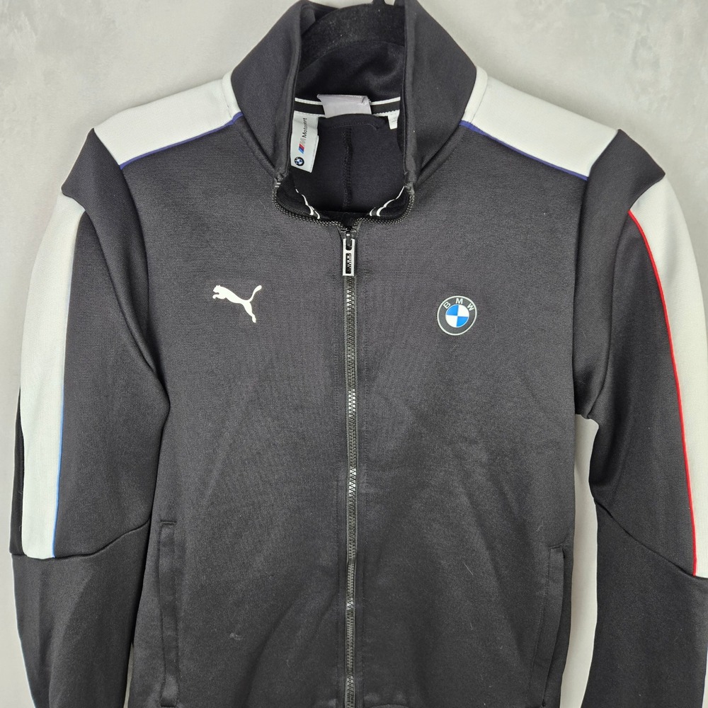 Puma BMW M Motorsport T7 Track Racing Jacket Unisex Small Black Zip Up X MMS - Picture 3 of 9